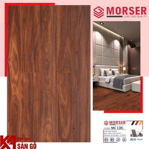 Sàn Gỗ Công Nghiệp 8MM MORSER MC-136